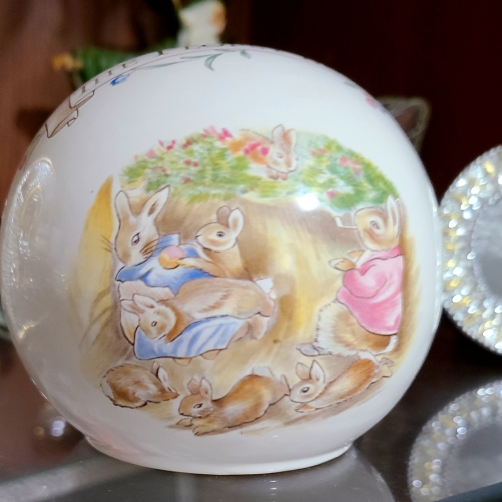 BEATRIX POTTER PORCELAIN PIGGY BANK.